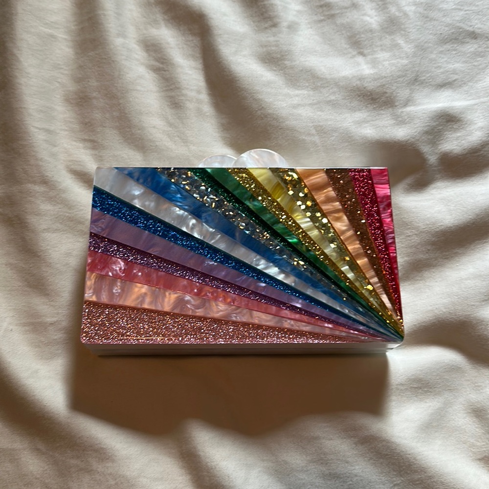Rainbow acrylic clutch